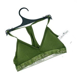 Calvin Klein Racer Back Army Green Padded Bra